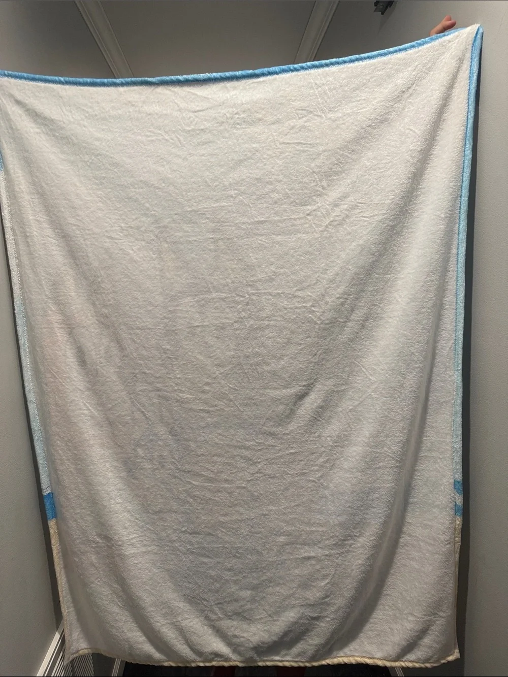 Bluey Family Beach Throw Blanket - Light Blue, Cream, Orange